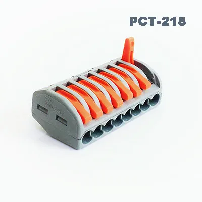 PCT-218 Тип разъем провода разъем питания кабельный разъем 3 шпильки провода разъем терминал электронный teriminal блок подключения - Цвет: PCT-218