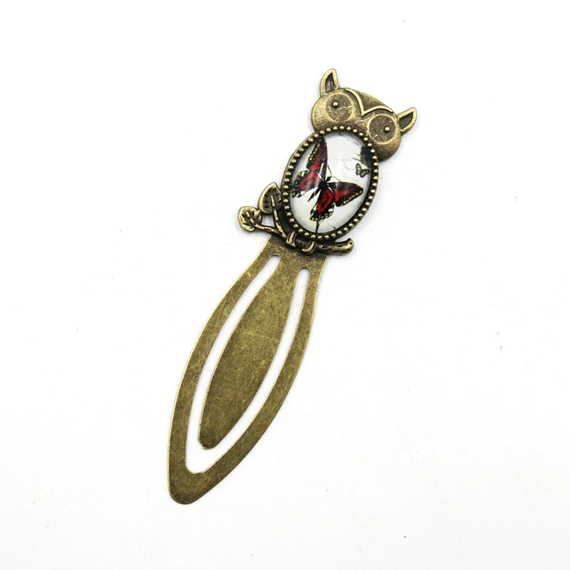 1 шт. держатель для книг с рисунком совы бабочки|bookmark vintage|page holdercabochon bookmark |