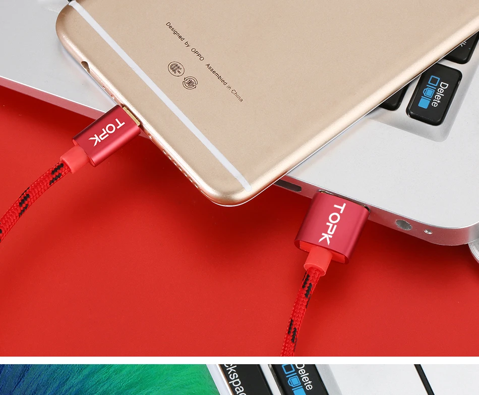 TOPK [3-Pack] Micro USB кабель 2A Быстрая зарядка мобильный телефон кабель синхронизации данных для Xiaomi Redmi 4X samsung Galaxy S7 Кабель зарядного устройства