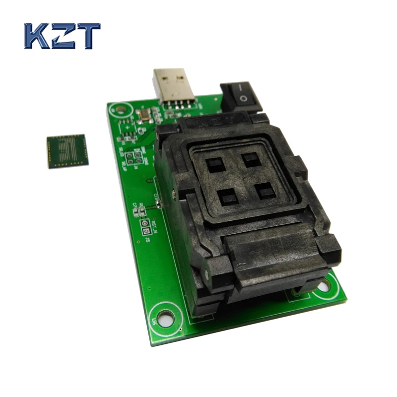 

eMCP162 Socket to USB, for BGA162 BGA186 testing, Chip Size 12*16mm, eMCP programmer Clamshell Test Socket For Data Recovery