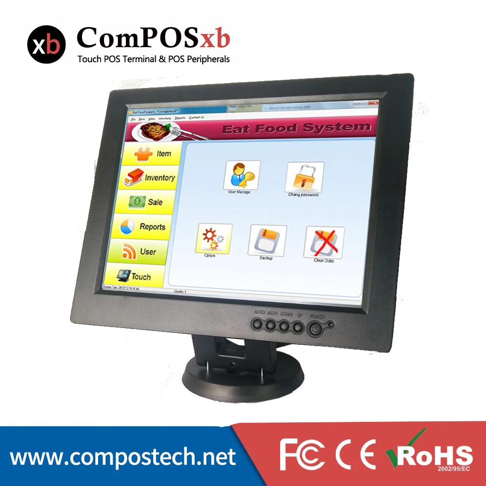 Compos 12 дюймов 800*600 VGA сенсорный ПК-монитор/сенсорный монитор/pos монитор | Компьютеры