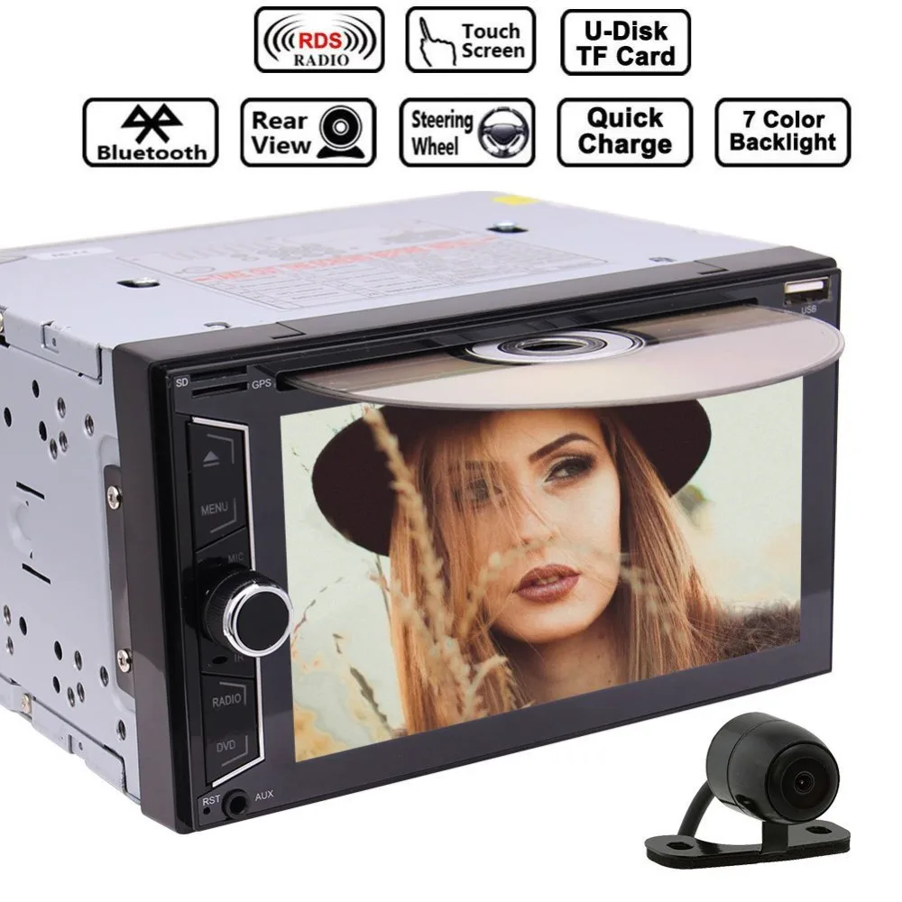Eincar двойной 2 DIN головного устройства без GPS Стерео DVD CD плееры + 6.2 &quotFM AM RDS Радио USB