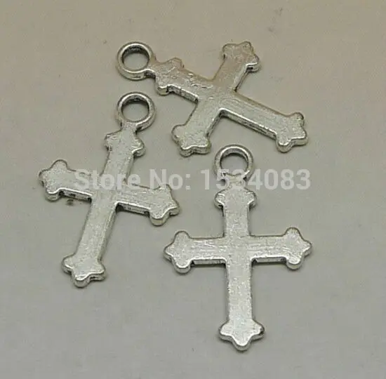 Free shipping simple smooth cross charm pendant 20pcs 13*19mm antique silver fit bracelet necklace diy metal jewelry making | Украшения и