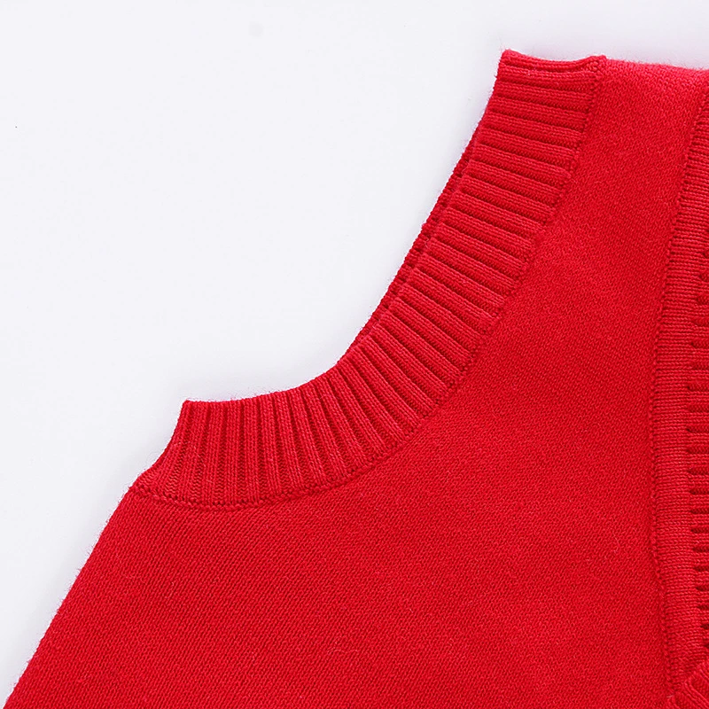 Новинка осенний свитер с вычетом жилет для мальчиков вышивкой медведя из