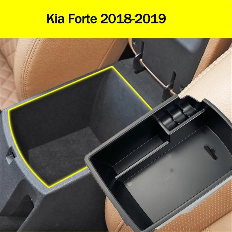 

Car Styling Accessories Dedicated Modified Central Armrest box Storage Tray Glove Box Pallet Case For Kia Forte 2018-2019