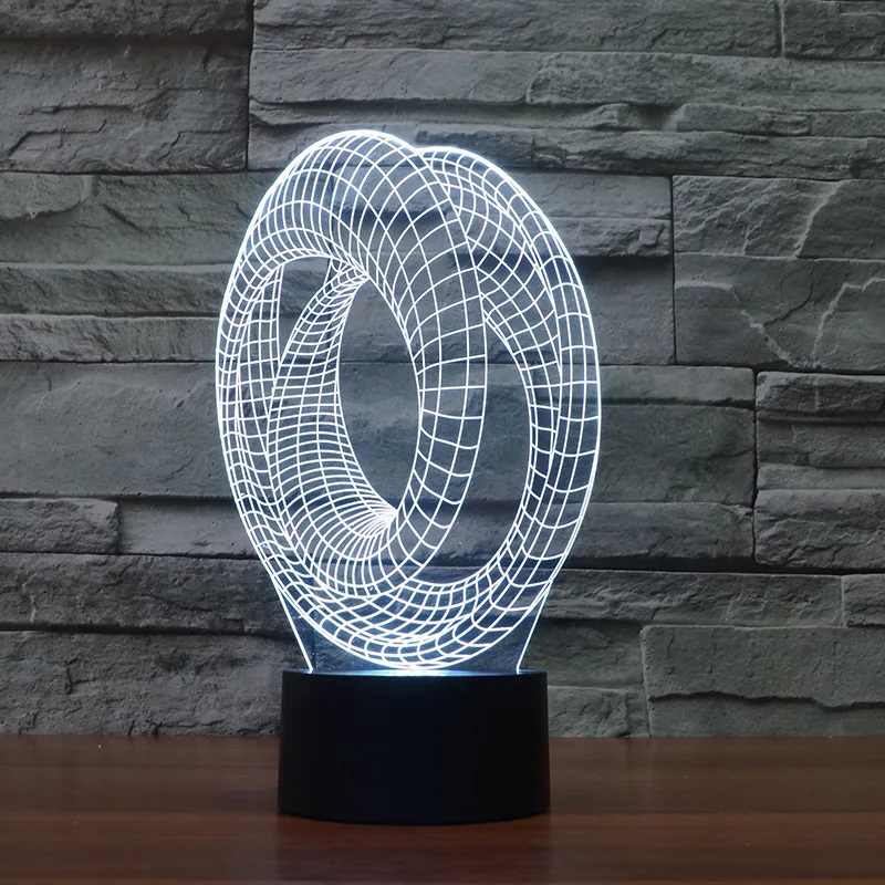Art Abstract Led Table Lamp For Bedroom 3d Nightlight Creati