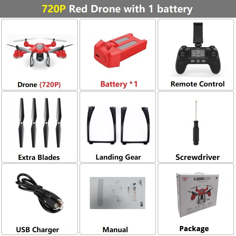 Set4 720P Red 1B LAUMOX S30W gps Дрон динамический Дрон FPV Дрон с широкоугольной камерой 1080P Профессиональный Радиоуправляемый квадрокоптер Дрон VS X8 Pro X8pro - Цвет: Set4 720P Red 1B