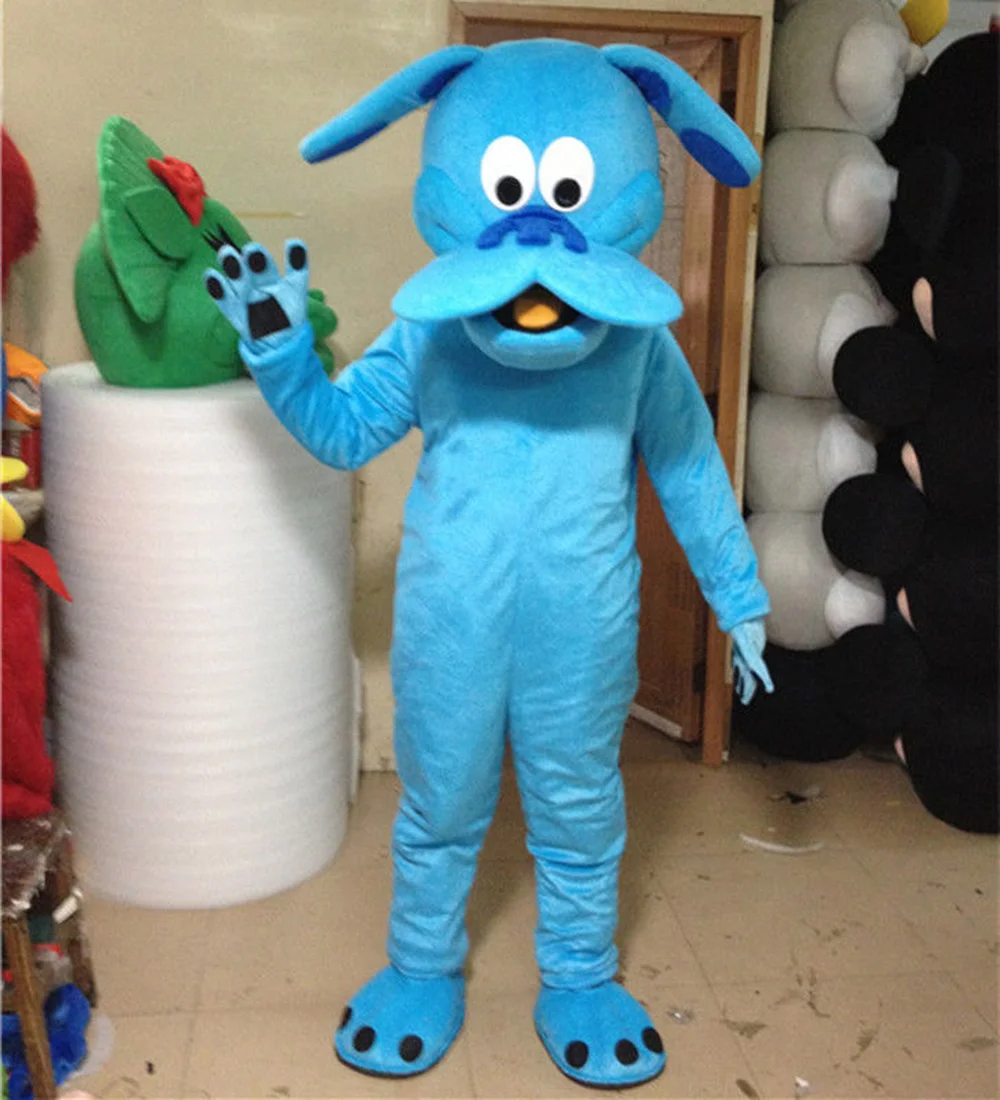 Костюм талисмана для синей собаки костюмы костюмированной вечеринки платье игры
