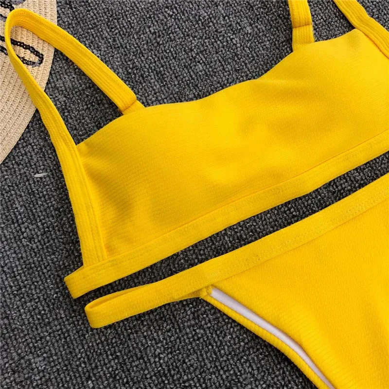 Бикини 2018 Badpak купальный костюм женский сексуальный однотонный Maillot De Bain Femme| |