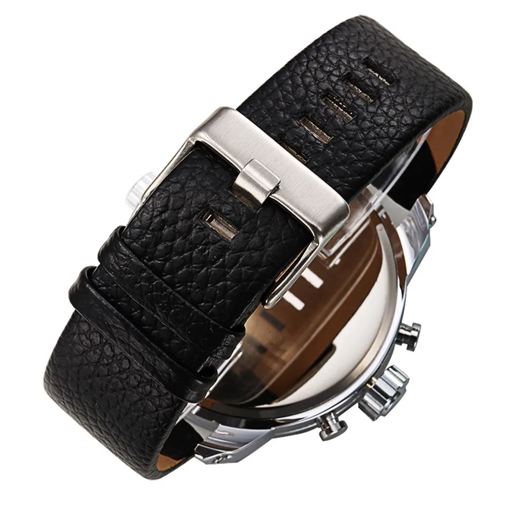 Модные мужские спортивные часы двойное двигаться Для мужчин t натуральная Dual Time