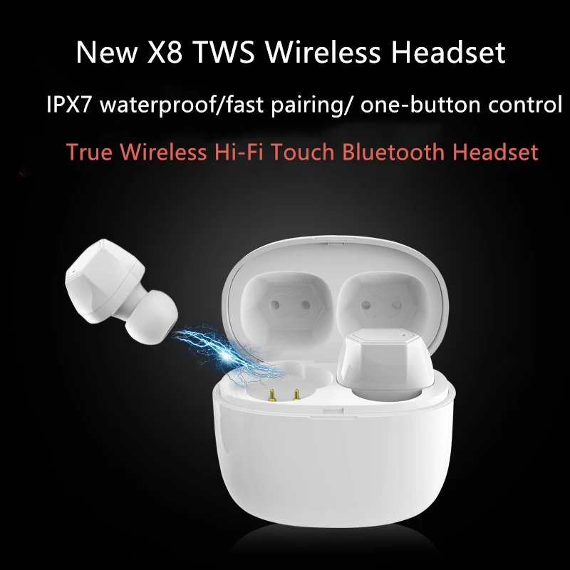 Бизнес X8 TWS Bluetooth в ухо истинные беспроводные наушники стерео 3D HIFI звуковой