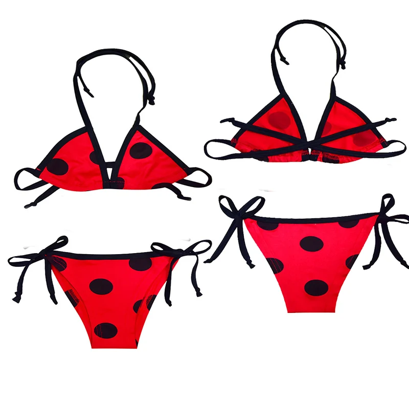 2019 Summer Girls Bikini Swimwear Dress Casual Beach Todder Birthday Party Swimsuit Princess Ladybug Clothing | Детская одежда и