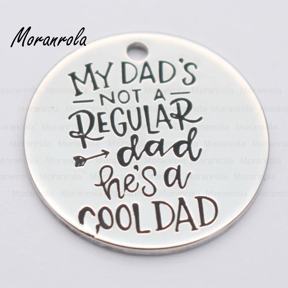 Новое поступление: медное ожерелье-брелок с надписью My dads not a regular dad he's cool