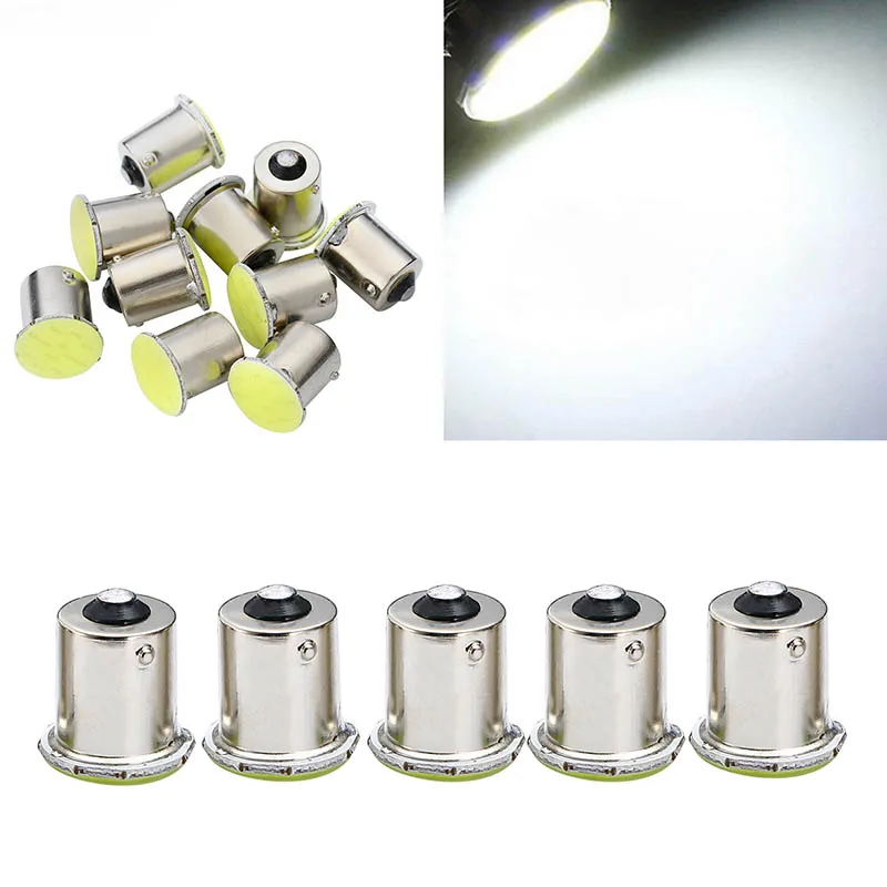 

Onsale 10pcs 1156 BA15S P21W COB LED Car Signal Light 12V 3W Universal Auto Reading Parking Light Width Lamp White Bulb