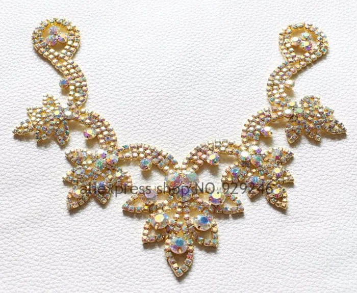 1 шт./лот популярный цветок мариквеста AB прозрачный хрустальный вырез Золотая