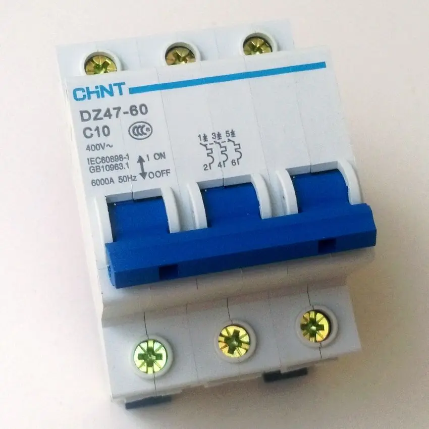 

CHINT C45N Мини выключатель DZ47-60 3P C10A 400V MCB