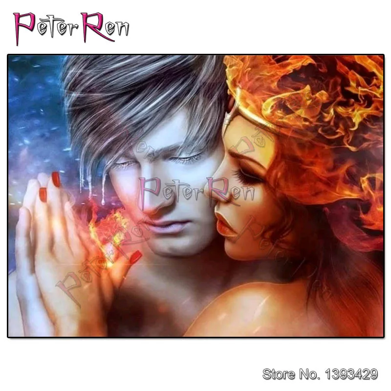 

Peter ren Full Diamond Embroidery Cartoon Diy Diamond Painting Ice and Fire Cross Stitch 3D Mosaic full Drill Home Decor Lovers