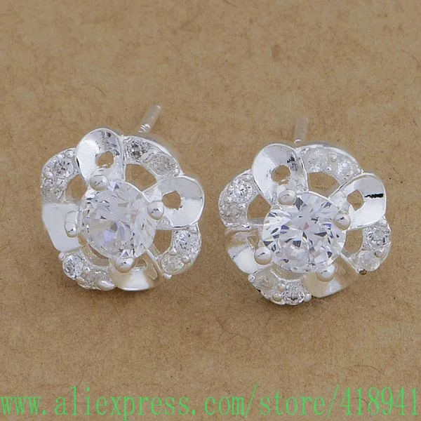 Бесплатная доставка посеребренные серьги модные ювелирные изделия