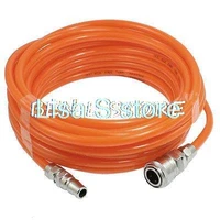 10m pneumatic polyurethane tube orange pu hose pipe 8mm x 5mm w quick connector