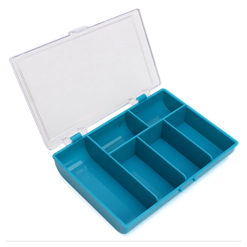 

6 Compartments Mini Fishing Tackle Box Portable Organization Case Box For Bait Lure Fishhook Tackle Box