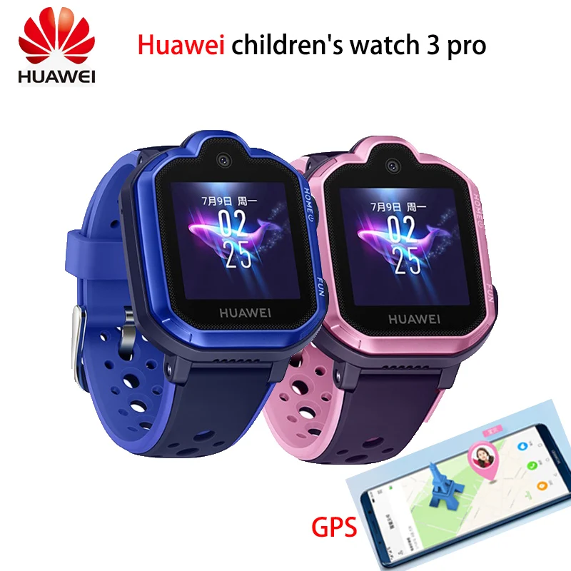 Смарт часы huawei kids 3 pro для мальчиков и девочек водонепроницаемые милые спортивные многофункциональные