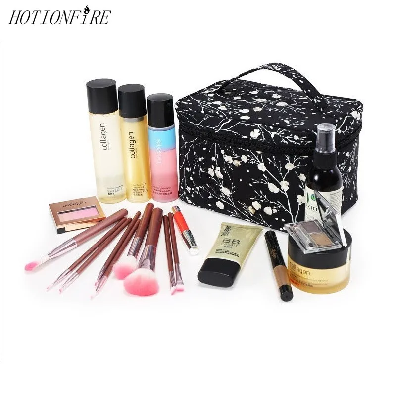 

Women Cosmetic Bag Portable Fashion Large Capacity Portable Hand Bag Waterproof Lady Travel Toiletry Wash Gargle Organizer Bag