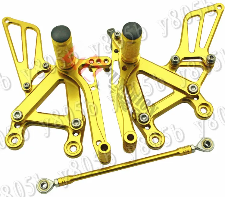CNC Motorcycle Gold Rearset Foot Pegs Rest Footrest Set For KAWASAKI ZX-6R 2003-2004 636 03-04 | Автомобили и мотоциклы