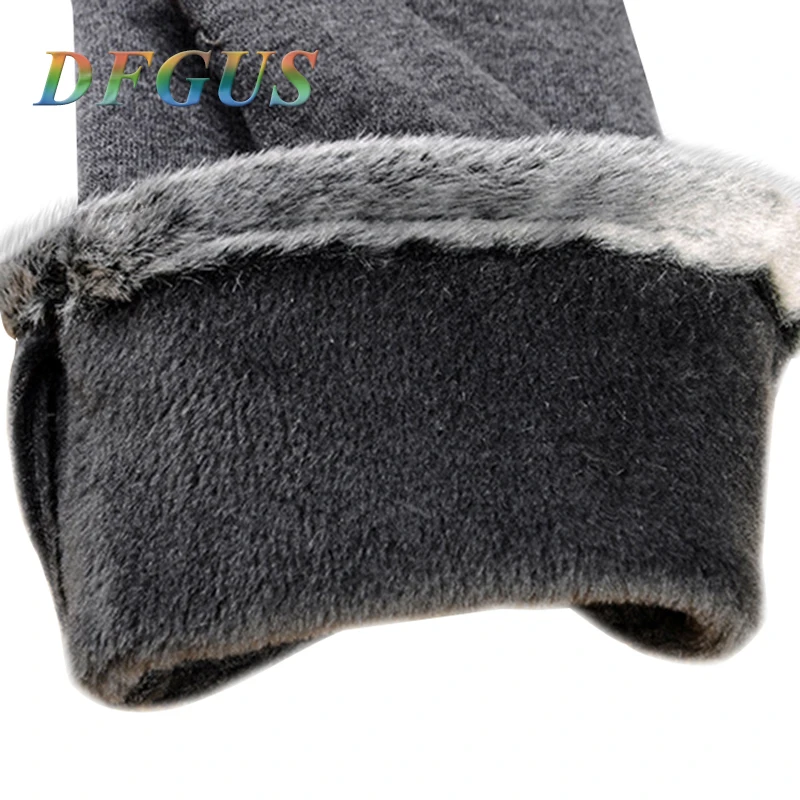 Женские зимние перчатки с сенсорным экраном фитнес-перчатки кожаным бантом