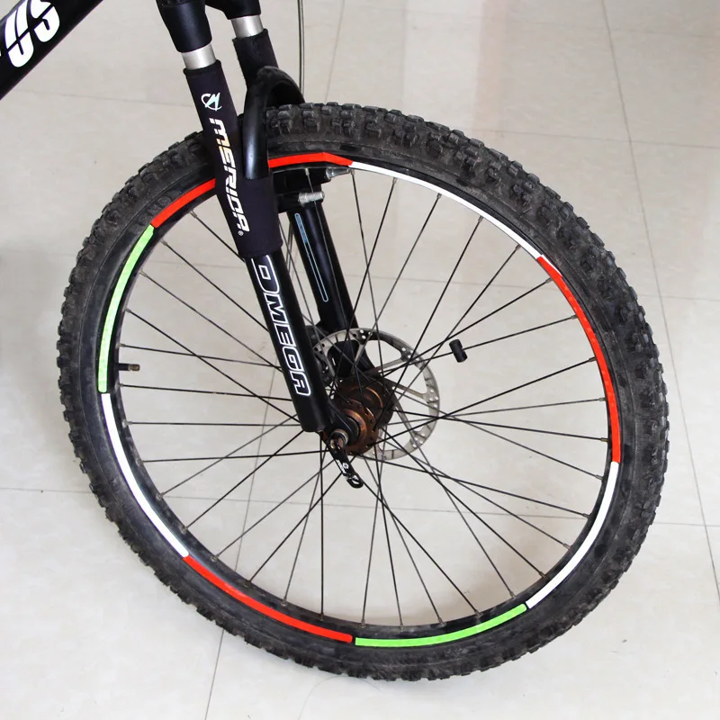 AQQ Bicycle reflector Fluorescent MTB Bike Bicycle Sticker Cycling Wheel Rim Reflective Stickers Decal Accessories
