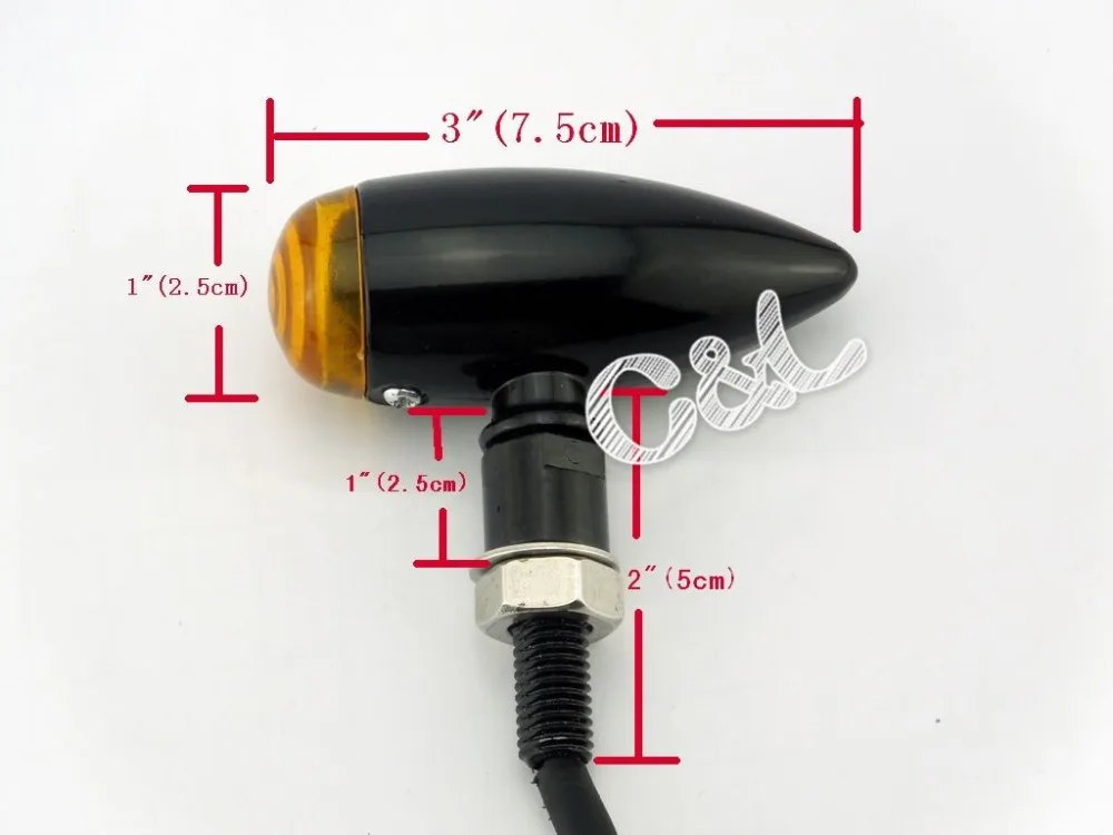 2X Универсальный хромированный мотоцикл металлическая пуля мини поворотники