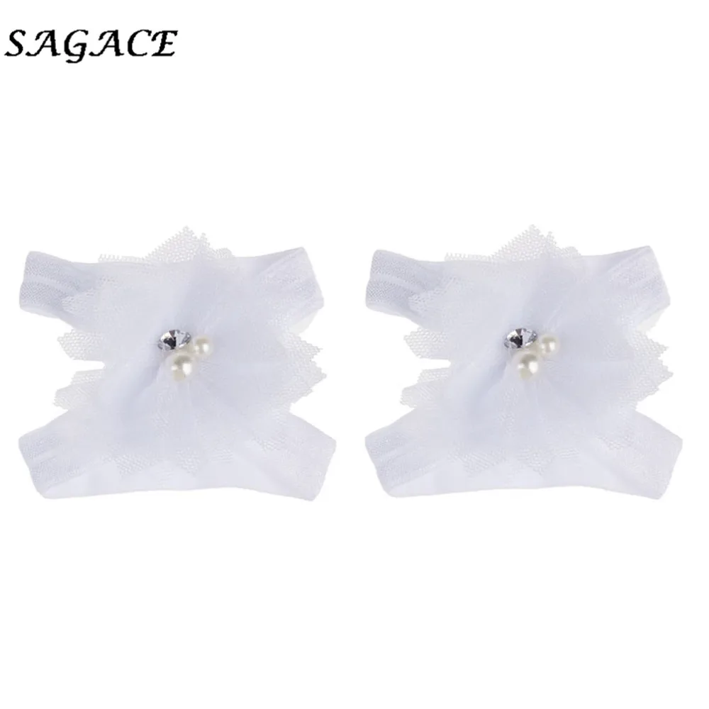 White SAGACE/обувь; коллекция года; детская обувь для маленьких девочек с цветочным узором; обувь на завязках; босоножки; обувь; zapatos mujer - Цвет: White