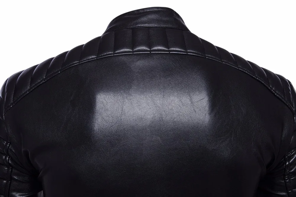 Luxury Vintage Jackets Mens Classic Retro Jacket Black Turn Down Collar Slim Faux Leather Biker Motorcycle Clothing | Мужская одежда