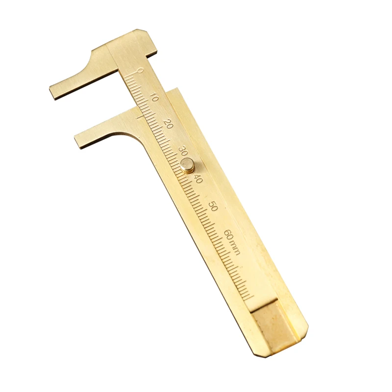 

Mini Solid Brass Sliding Gauge Vernier Caliper 80mm Pure Full Copper Portable Scale Caliper Micrometer Vernier Gauge Tool CZ02