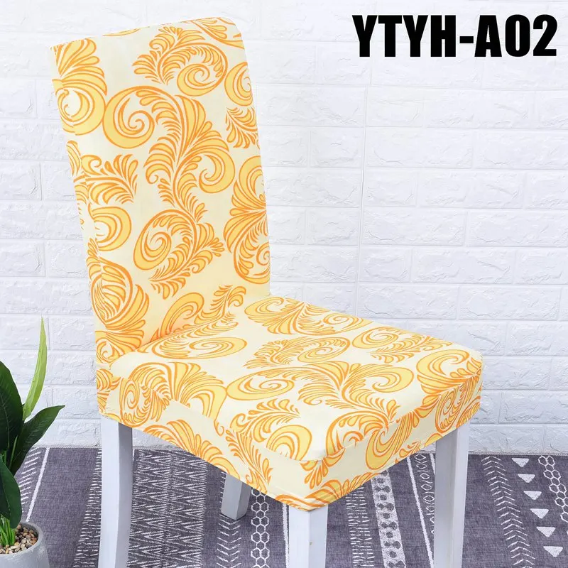 YTYH-A02 Съемные чехлы для компьютерного стула из спандекса со спинкой сидения, растягивающиеся обеденные Свадебные накладки, кухонные чехлы на стулья для банкета - Цвет: YTYH-A02