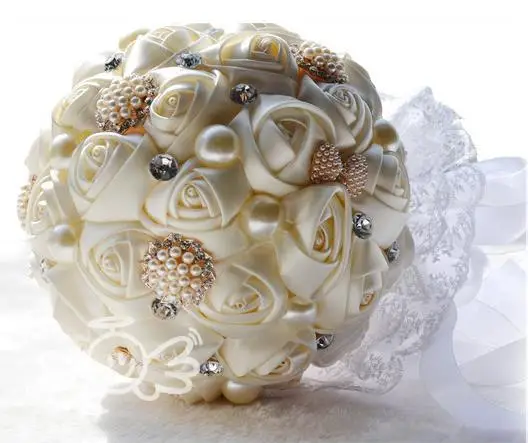 Роскошная искусственная Шелковая Роза 2014 цветы для невесты Блестящий Алмазный