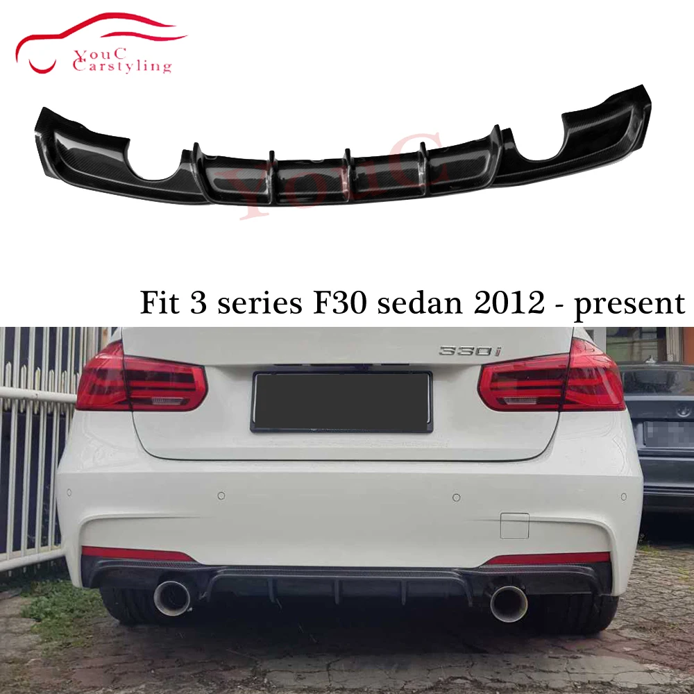 F30 диффузор заднего бампера из углеродного волокна для BMW 3 серии седан 2012 +
