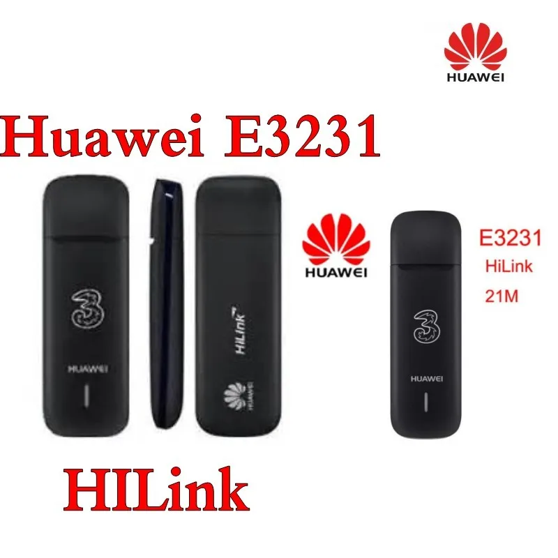 Оригинальный разблокированный Huawei E3231 HSPA 3G 21 Мбит/с HiLink USB Модем WCDMA 2100 МГц Лот 50