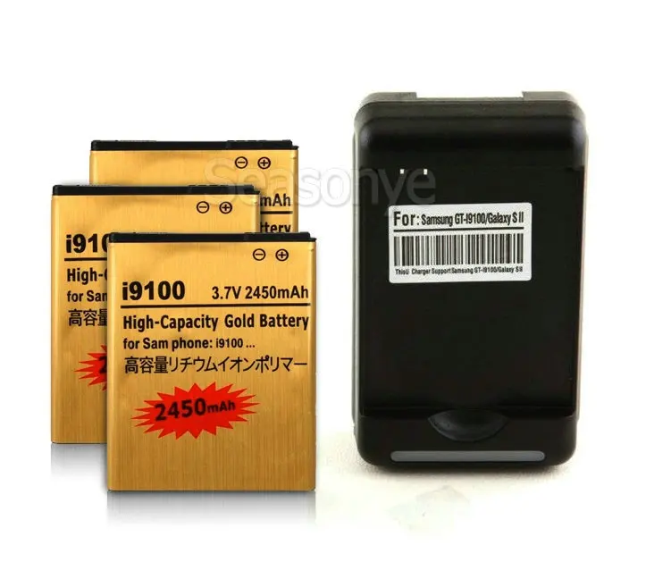 Seasonye 3x2450 мАч EB F1A2GBU / EBF1A2GBU Золотой сменный аккумулятор + зарядное устройство для