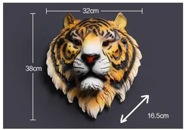 Украшение на стену с головой тигра подвесная настенная голова животного кулон из
