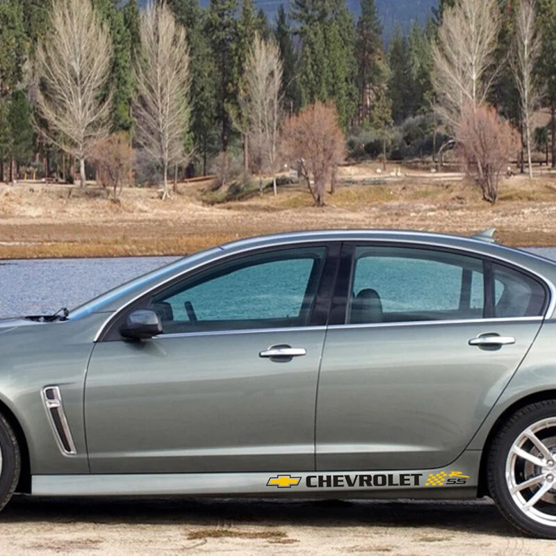 World Датун Спорт Stripes автомобилей Наклейки для Chevrolet CRUZE CAPTIVA Camaro Silverado Обе боковые
