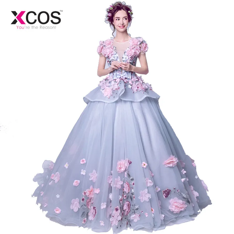 XCOS 2018 Цветочные подвенечные платья бальное платье с цветочным рисунком для