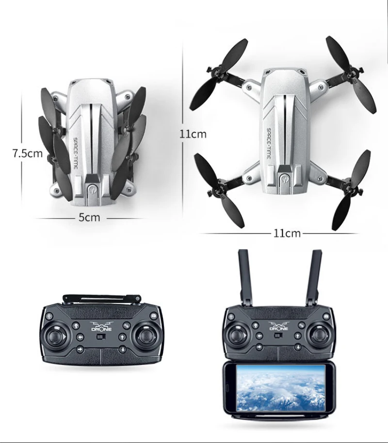 Новый WIFI в реальном времени мини складной Дрон KY301 2 4G FPV камера режим удержания