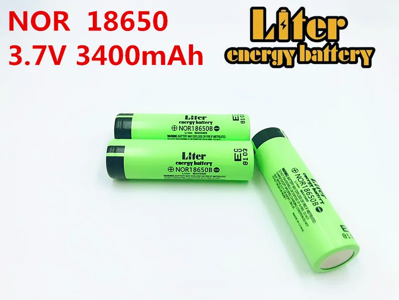 

Liter energy battery 100% original 4PCS 3.7V 3400MAH NOR18650B battery 18650 lithium-ion Rechargebale battery for tablet pc