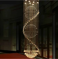 6813 luxury led crystal ceiling lights long stairway crystal dome ceiling lampeurope hotel foyer living room hanging light