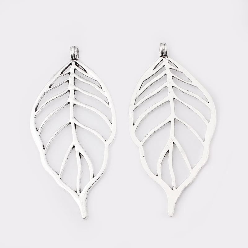 2 шт. подвеска в виде листьев серебряного цвета|pendant contact|charm pendant necklacecharm bangle |