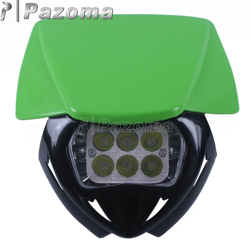 Фара передняя светодиодная для мотокросса Kawasaki KLX 110 125 150 KLR KDX 250 KX 450|Накладки и