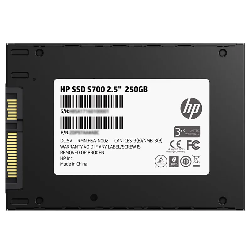 Hp SSD S700 2 5 250GB SATA3 3D NAND Внутренний твердотельный накопитель HDD жесткий диск HD для