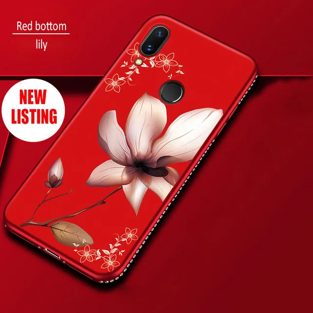 For Huawei Y6 Y7 Pro Y9 2019 Y5Prime 2018 Mate 10 20 Lite case Flower Diamond Cover On honor 10i 9Lite 8C 8A 8Xmax Coque |