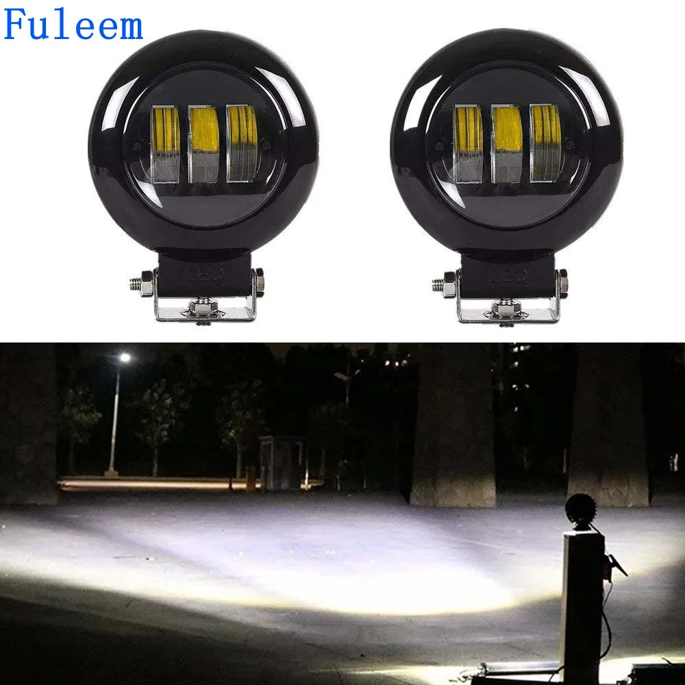 Fuleem 2PCS 30W LED Light Bar Led Spot Work Lights Driving Fog 6500k Waterproof for Off-road Truck Car ATV SUV | Автомобили и