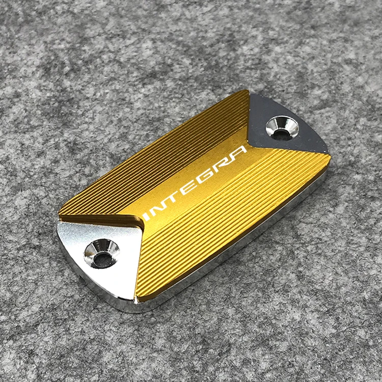 Gold-Silver CNC спереди Тормозная жидкость Крышка Резервуара кепки для Honda INTEGRA 750 700 логотип(INTEGRA - Цвет: Gold-Silver